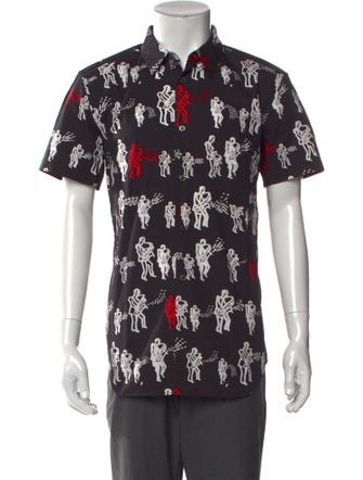 BLACK Comme des Garçons Printed Short Sleeve Shirt