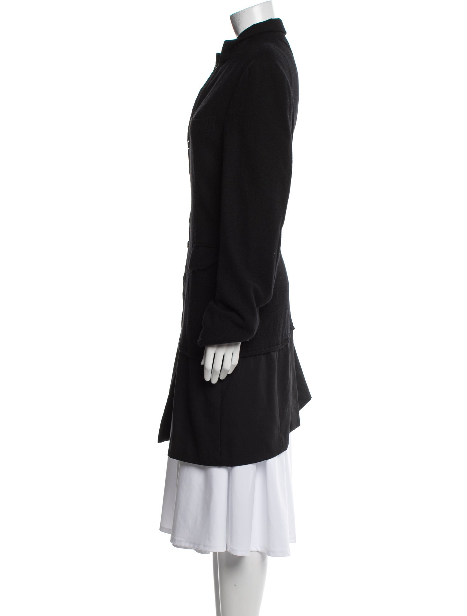 BLACK Comme des Garçons Wool Trench Coat