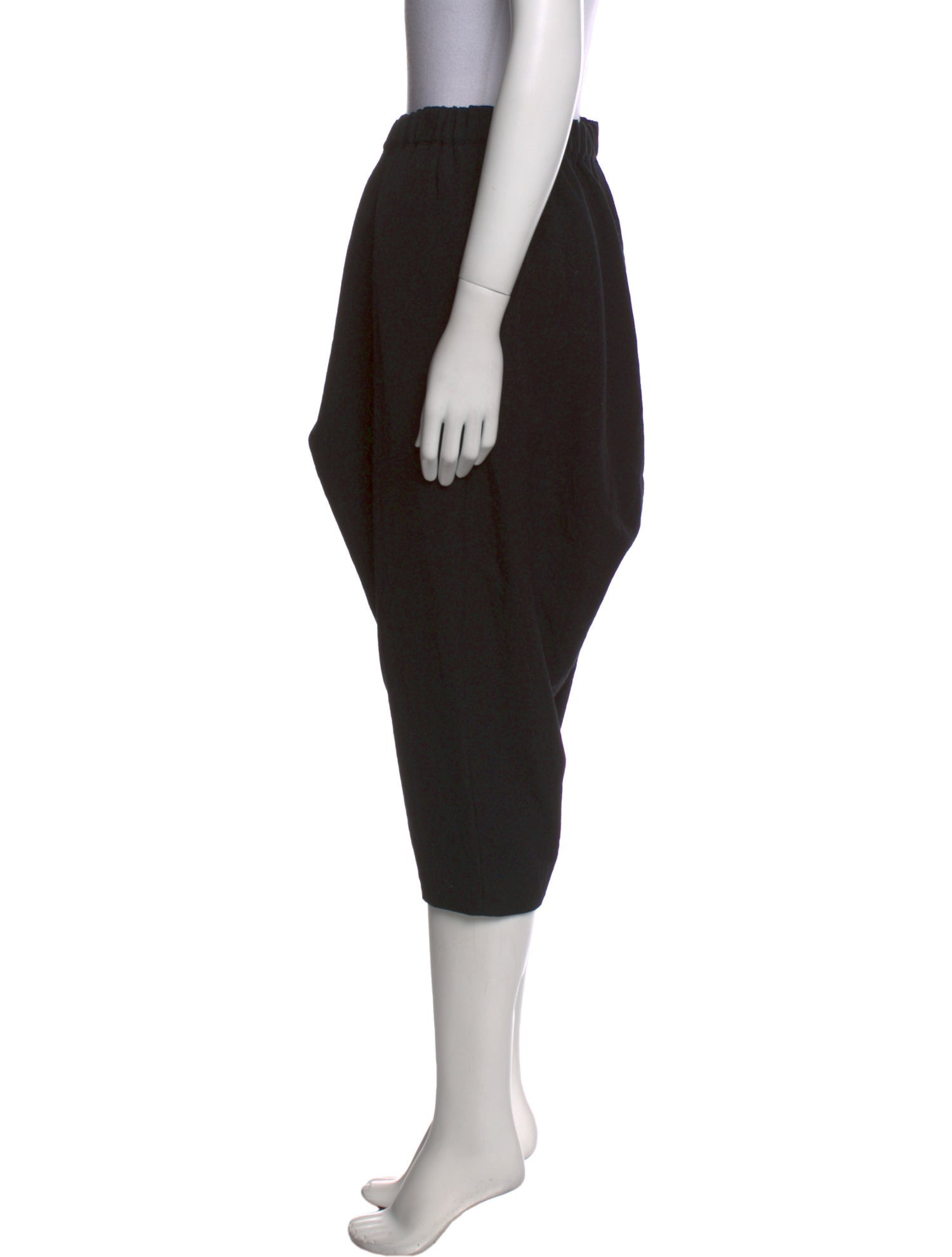 BLACK Comme des Garçons Wool Knee-Length Shorts