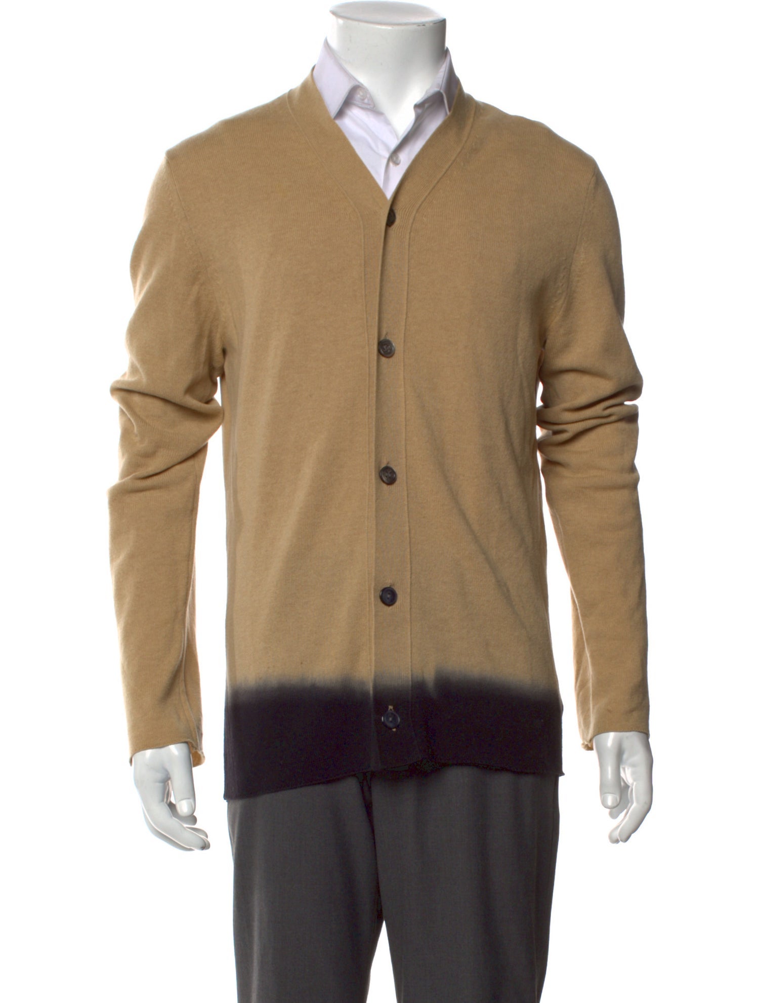 BLACK Comme des Garçons V-Neck Long Sleeve Cardigan