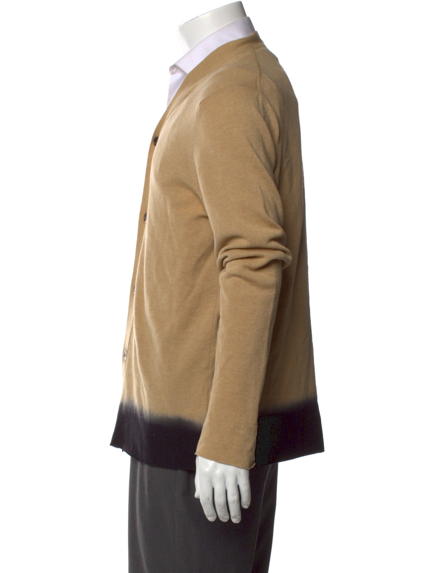 BLACK Comme des Garçons V-Neck Long Sleeve Cardigan