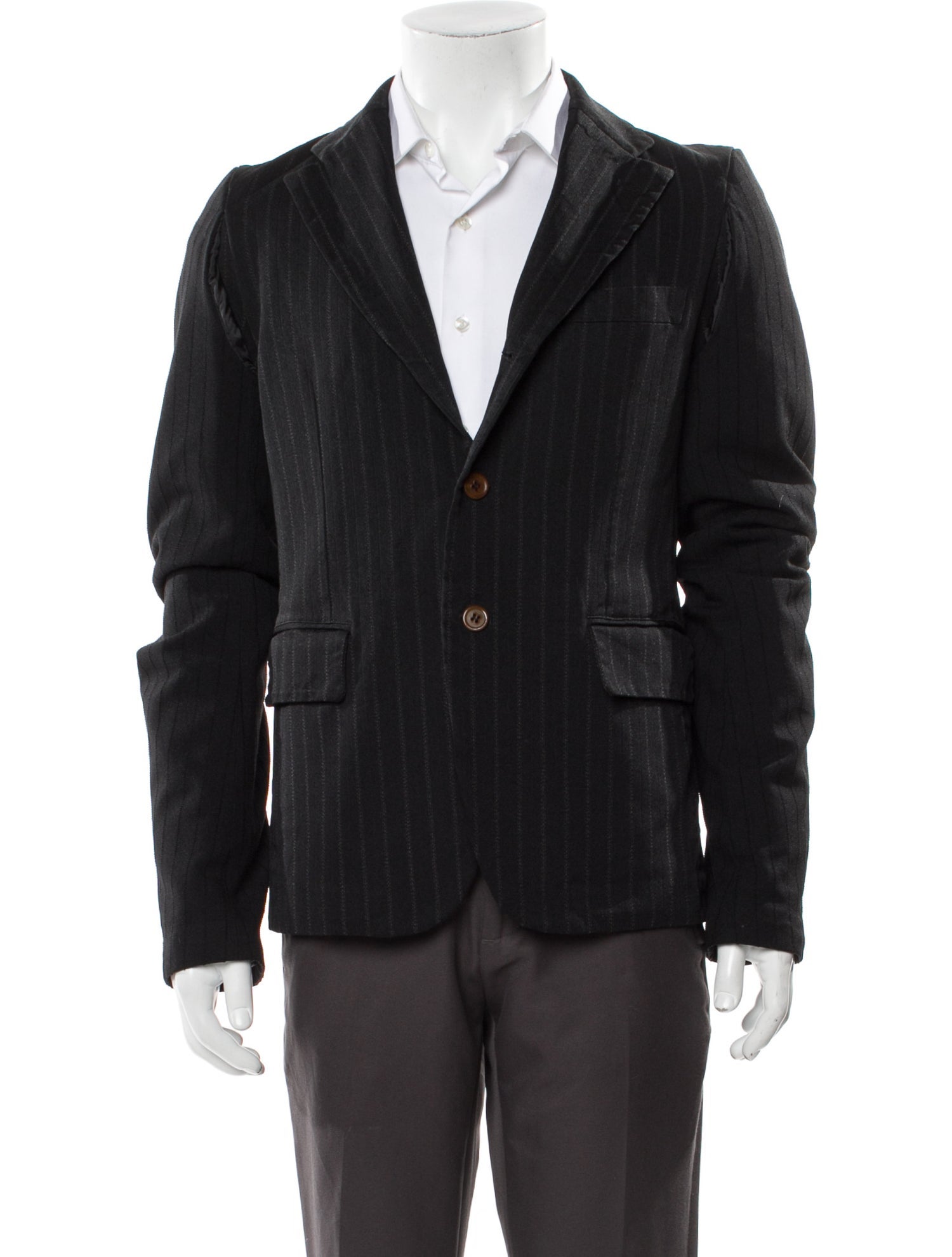 BLACK Comme des Garçons Striped Blazer