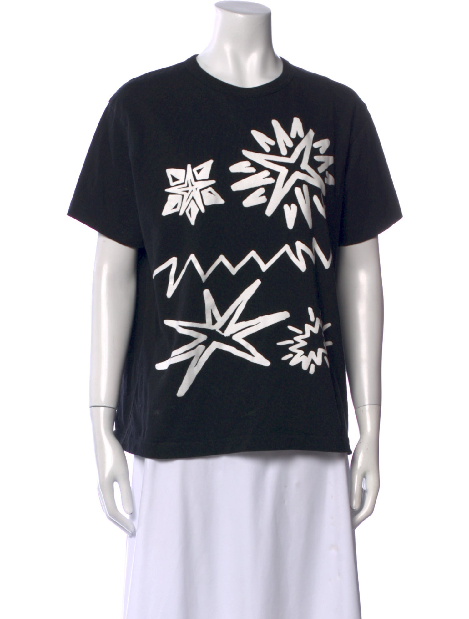 BLACK Comme des Garçons Graphic Print Crew Neck T-Shirt