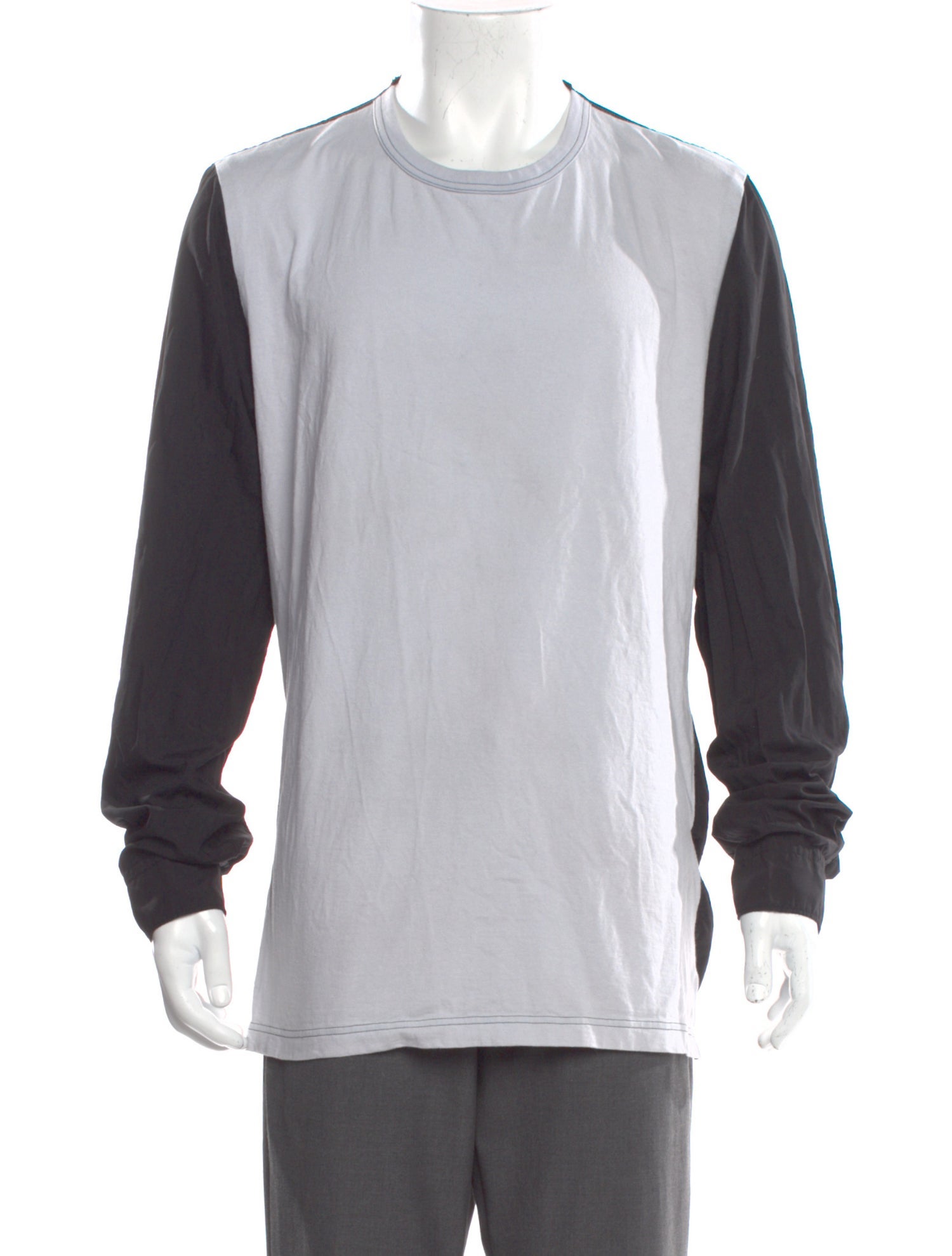BLACK Comme des Garçons Colorblock Pattern Scoop Neck Henley