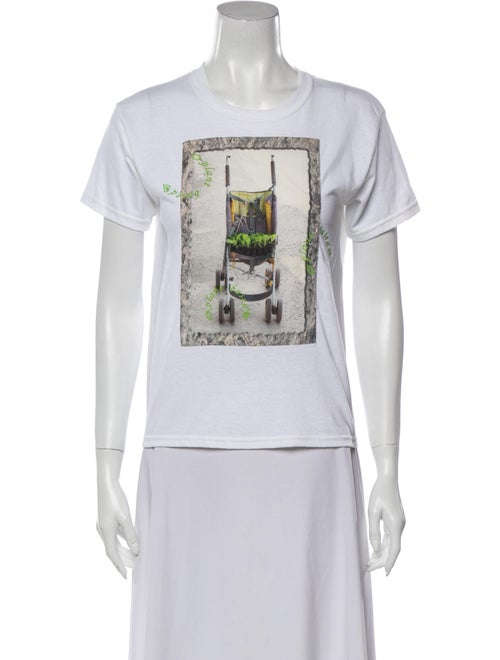 Collina Strada Graphic Print Crew Neck T-Shirt Whi