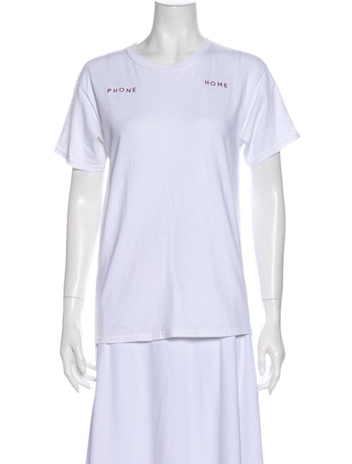Collina Strada Graphic Print Crew Neck T-Shirt Whi