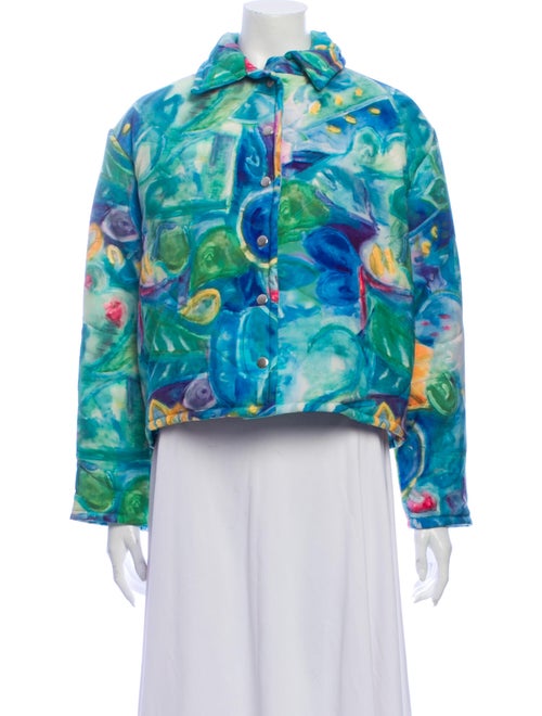 Collina Strada Printed Coat w/ Tags Green