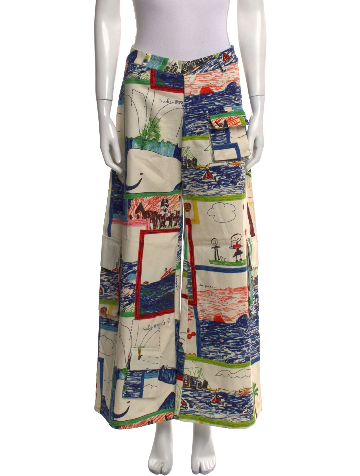 Collina Strada Printed Wide Leg Pants