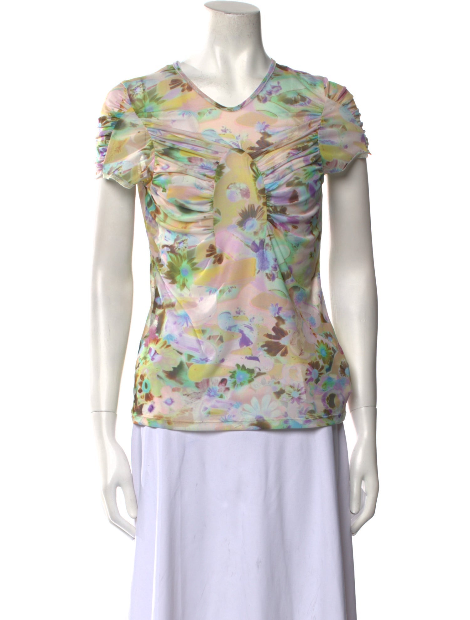 Collina Strada Printed Cowl Neck T-Shirt