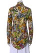 Collina Strada Silk Printed Button-Up Top