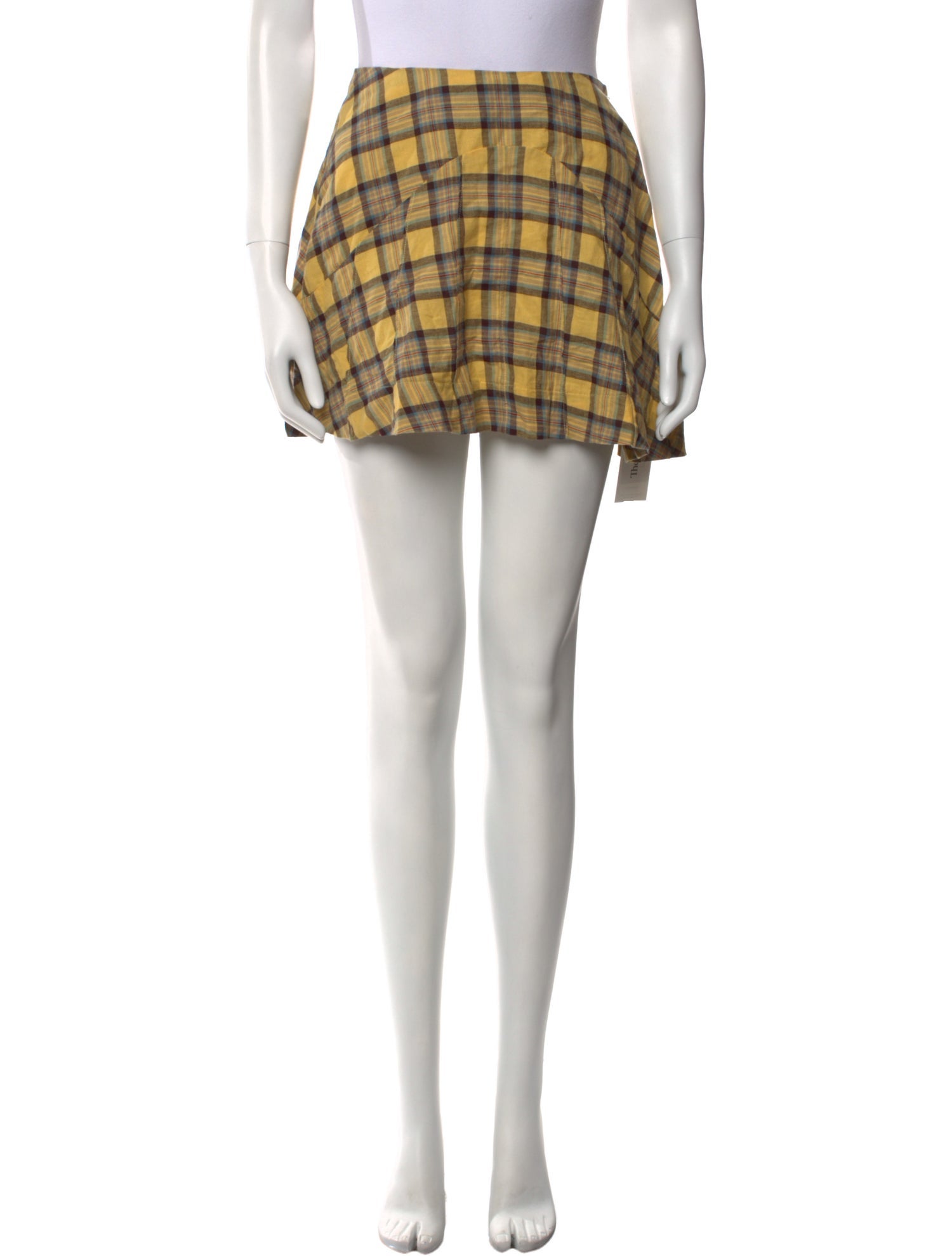 Collina Strada Plaid Print Mini Skirt