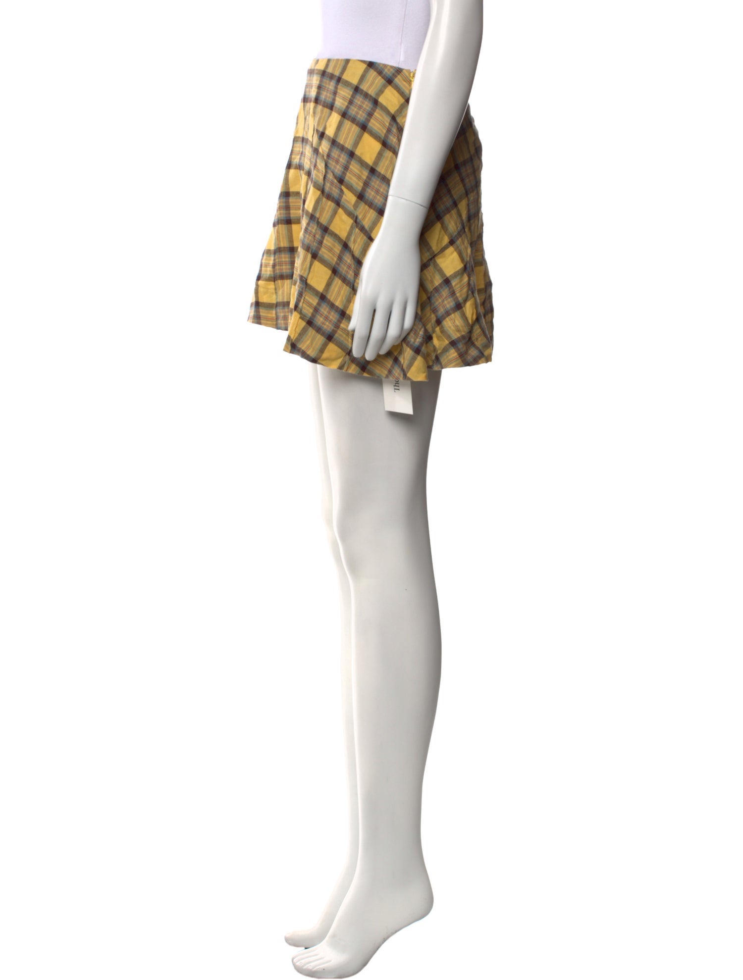 Collina Strada Plaid Print Mini Skirt
