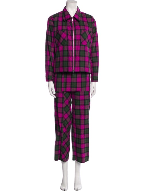 Collina Strada Plaid Print Pant Set