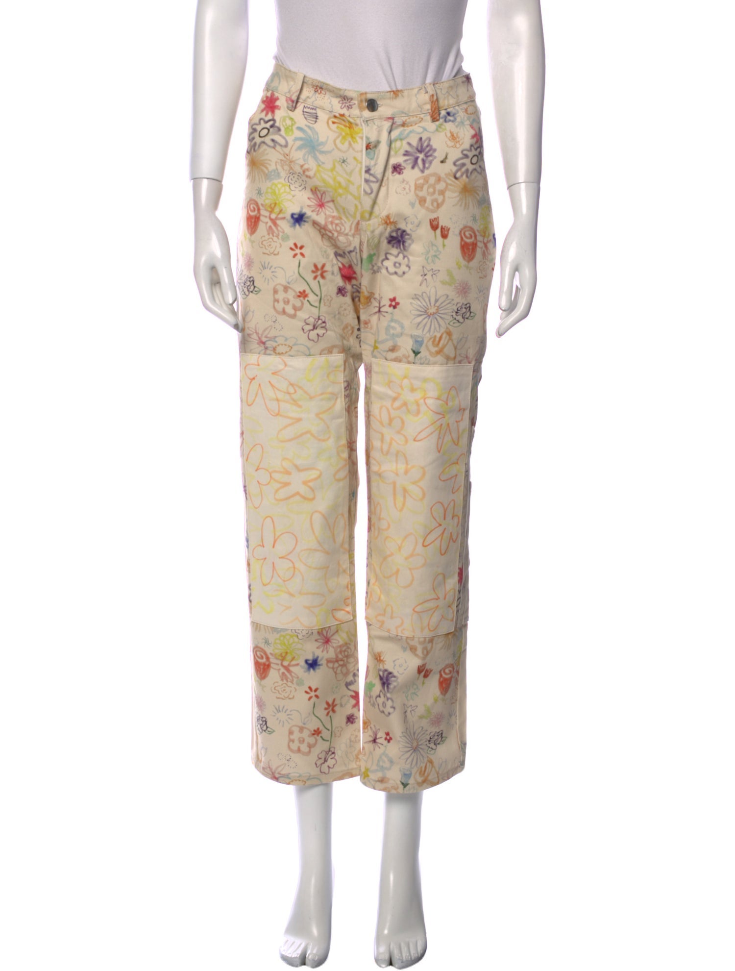 Collina Strada Floral Print Straight Leg Pants w/ Tags