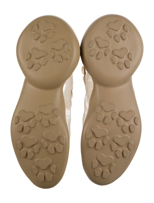 Collina Strada Mesh Leather Trim Embellishment Boots