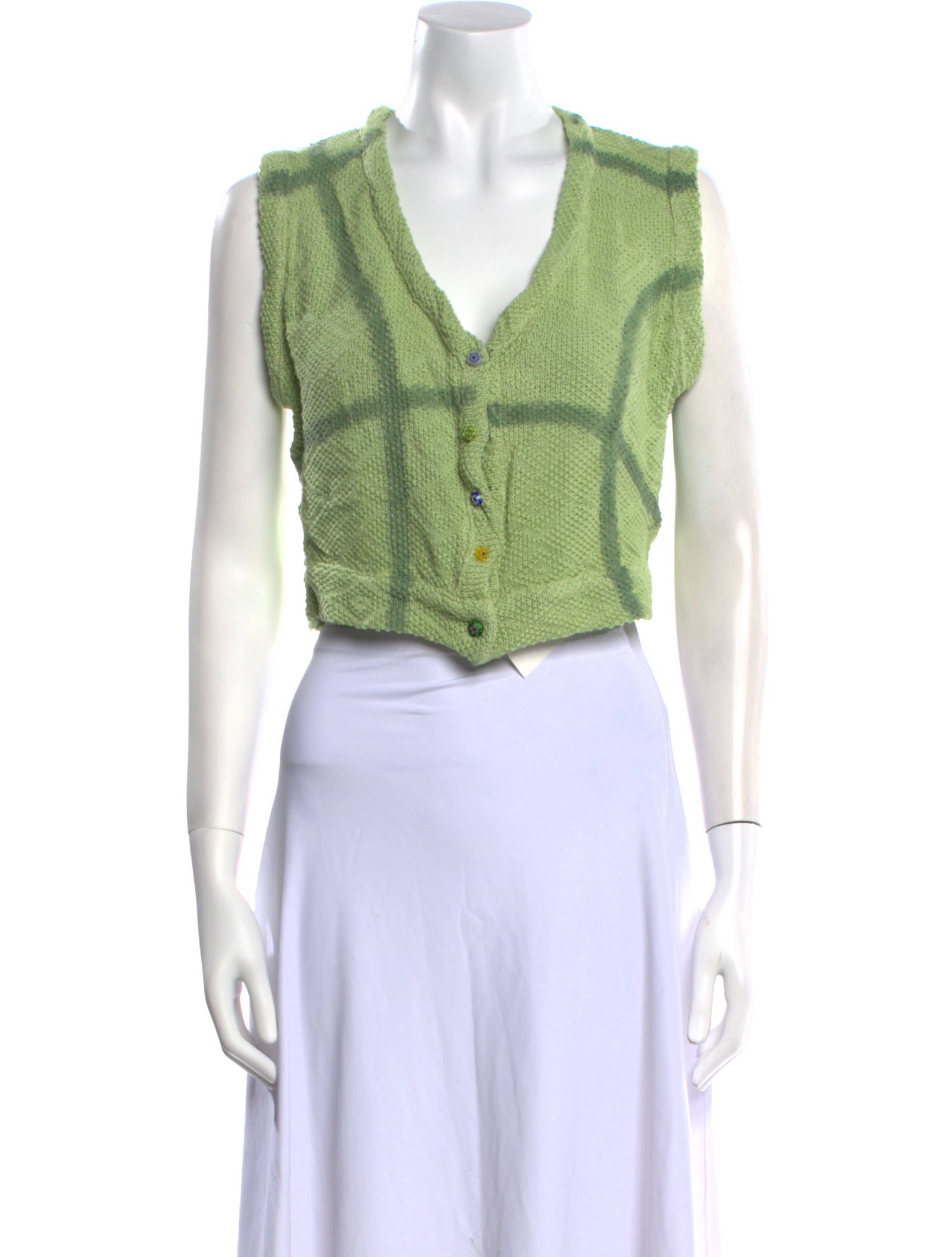 Collina Strada Mohair Printed Crop Top