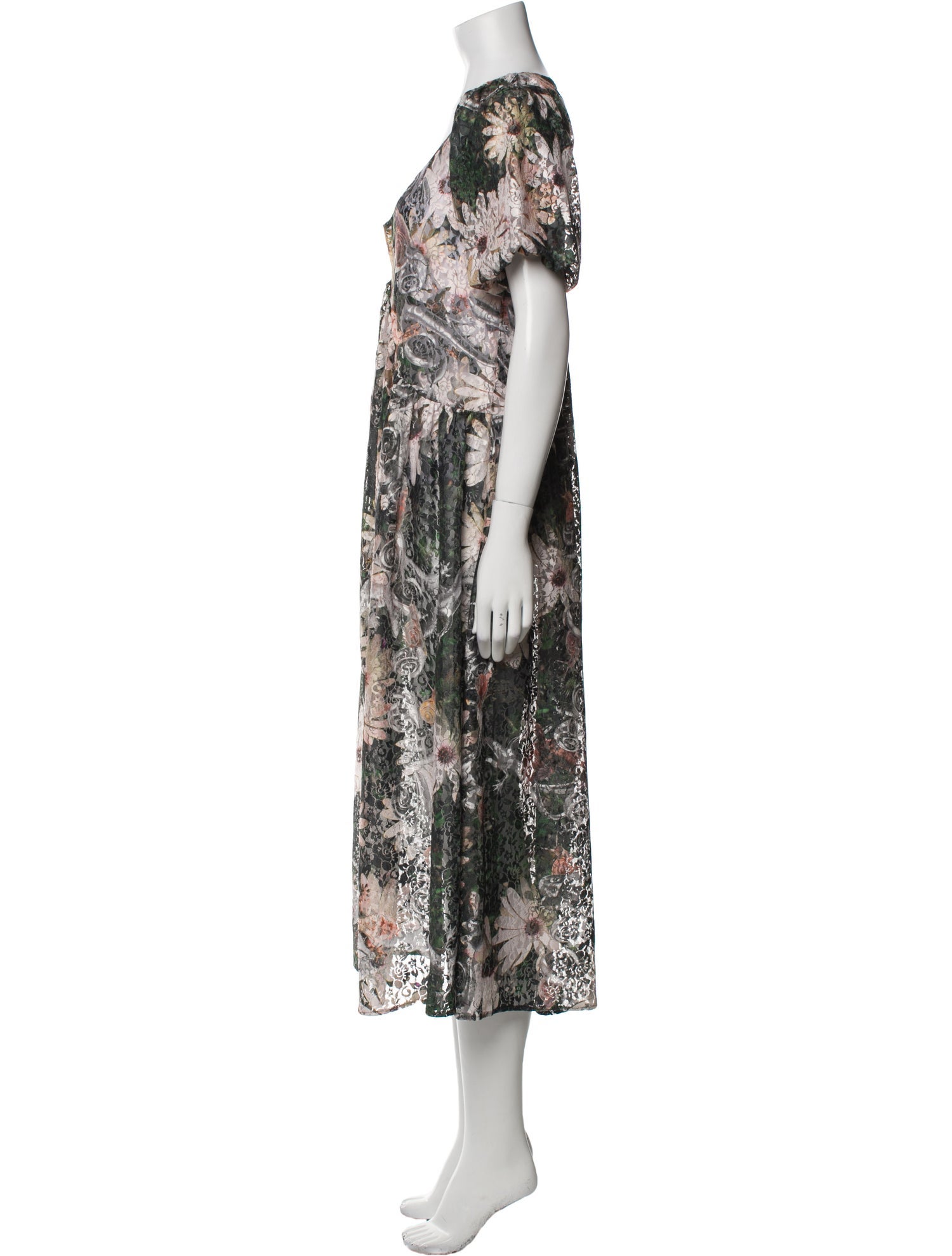 Collina Strada Floral Print Midi Length Dress