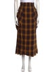Collina Strada Plaid Print Midi Length Skirt