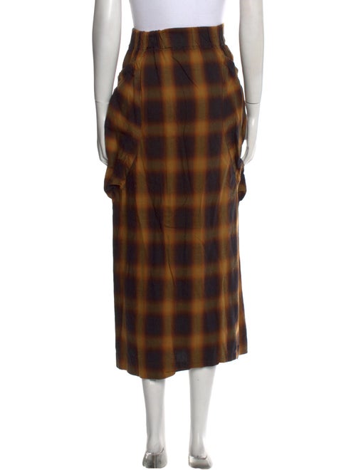 Collina Strada Plaid Print Midi Length Skirt