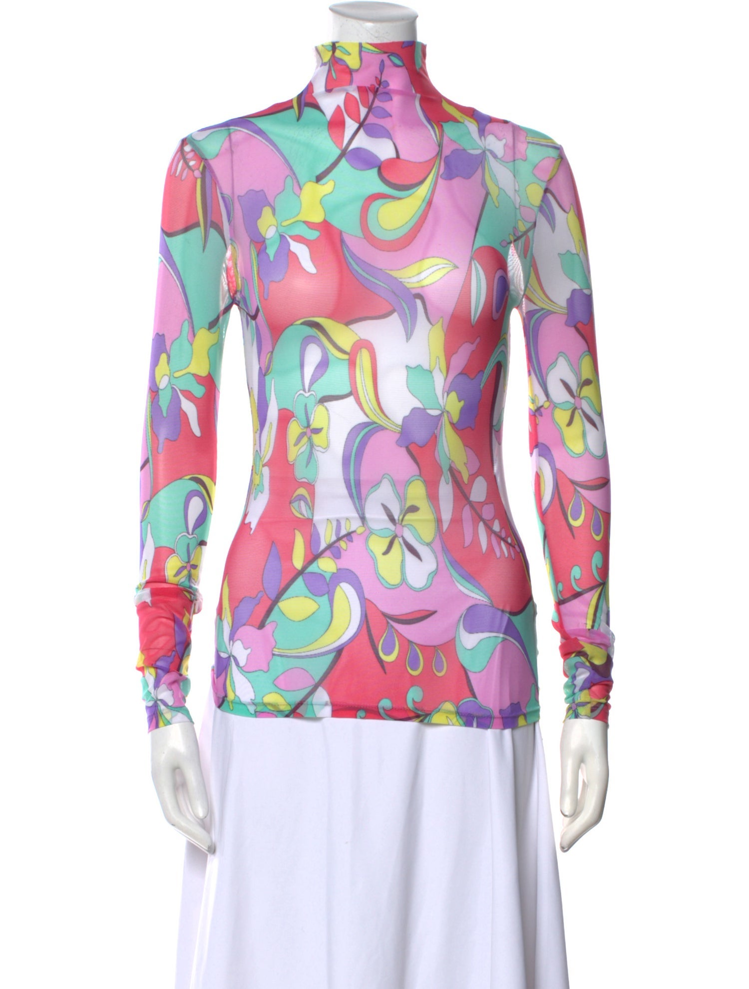 Collina Strada Printed Mock Neck Blouse w/ Tags