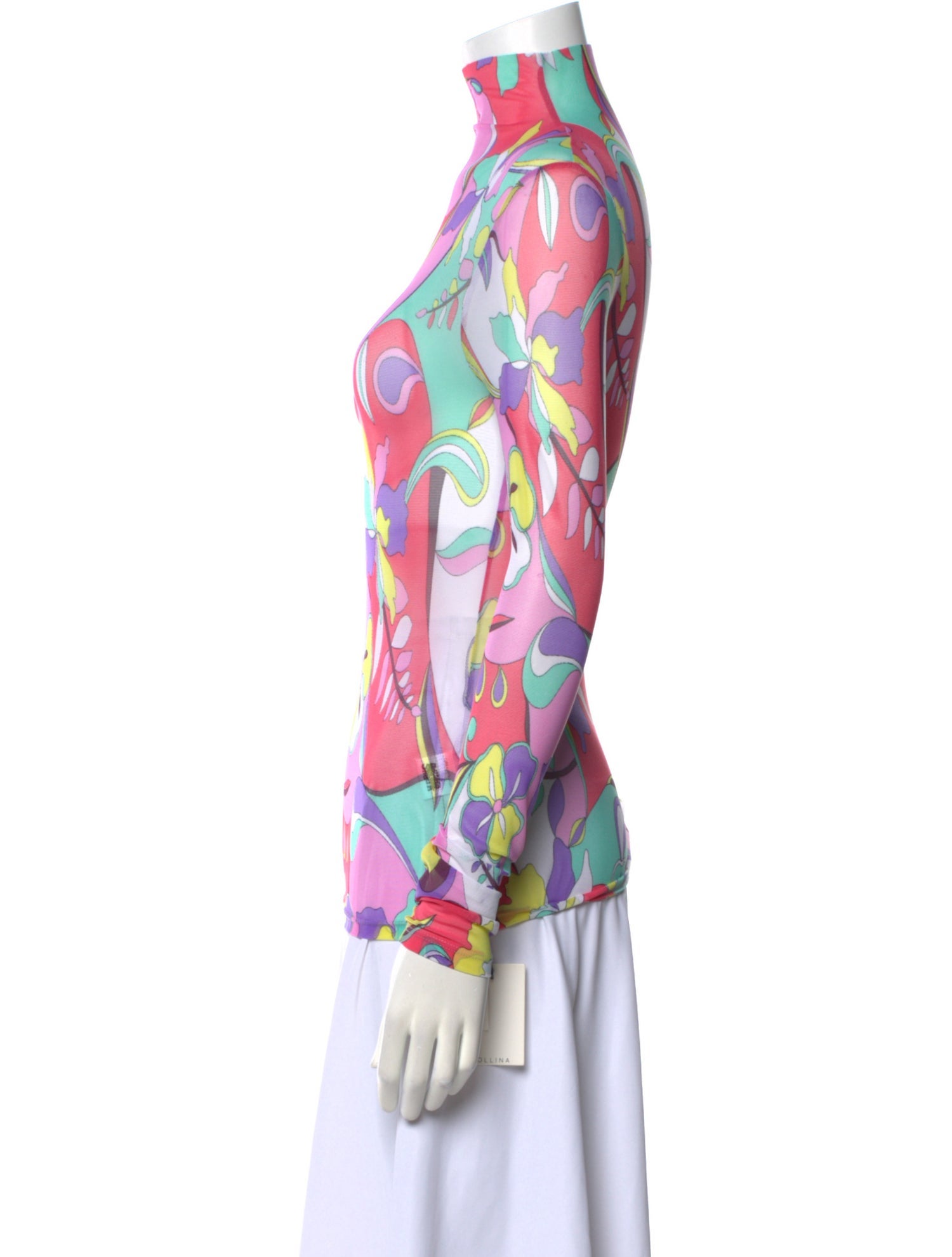 Collina Strada Printed Mock Neck Blouse w/ Tags