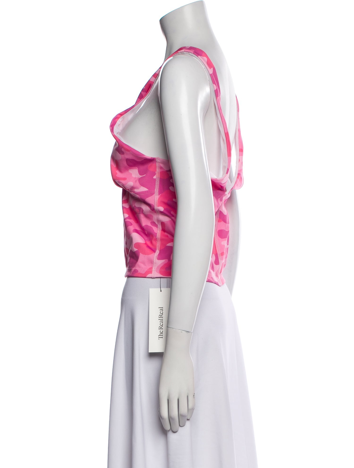 Collina Strada Floral Print V-Neck Crop Top