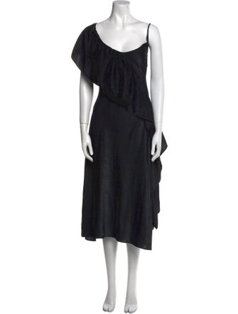 Collina Strada Scoop Neck Midi Length Dress