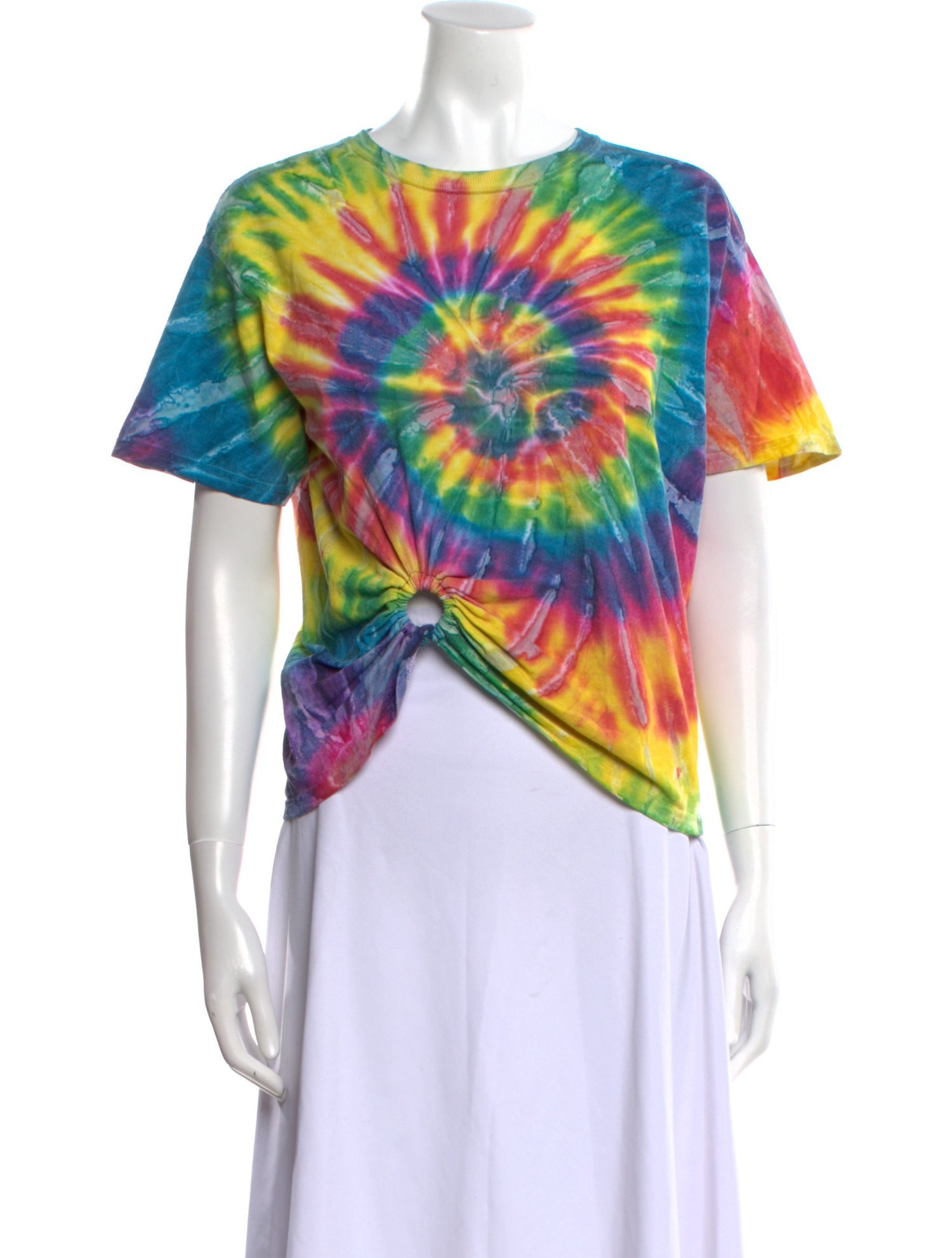 Collina Strada Tie-Dye Print Bateau Neckline T-Shirt