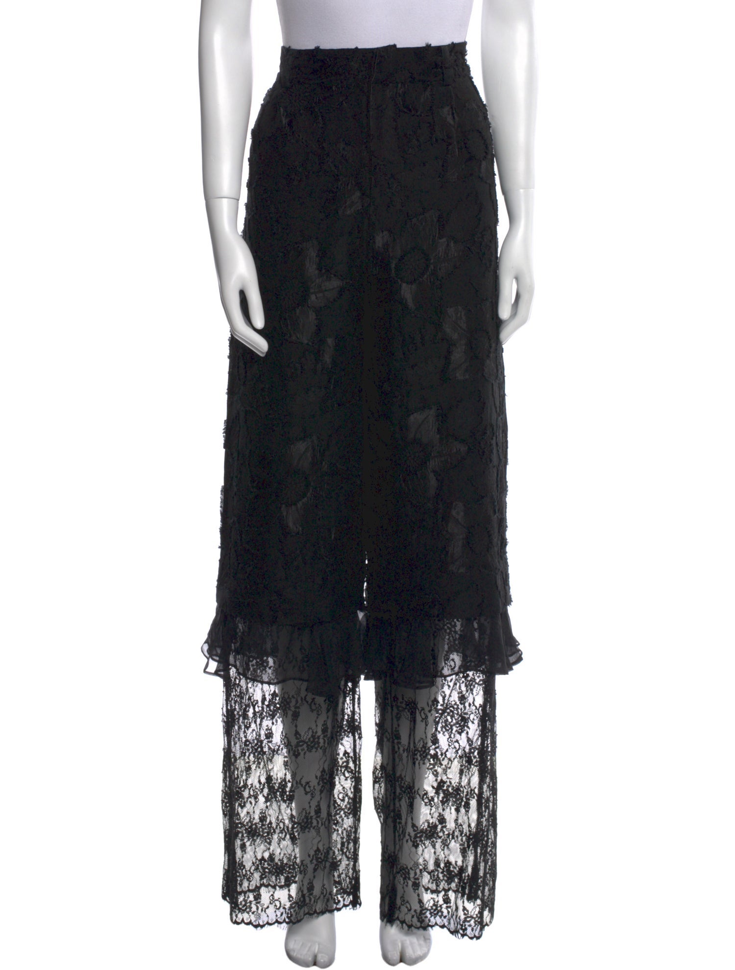 Collina Strada Lace Pattern Wide Leg Pants