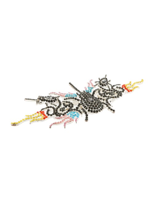 Collina Strada Crystal Multicolor Spider Brooch Pin
