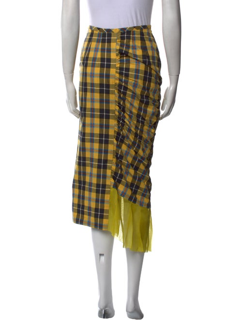 Collina Strada Plaid Print Midi Length Skirt