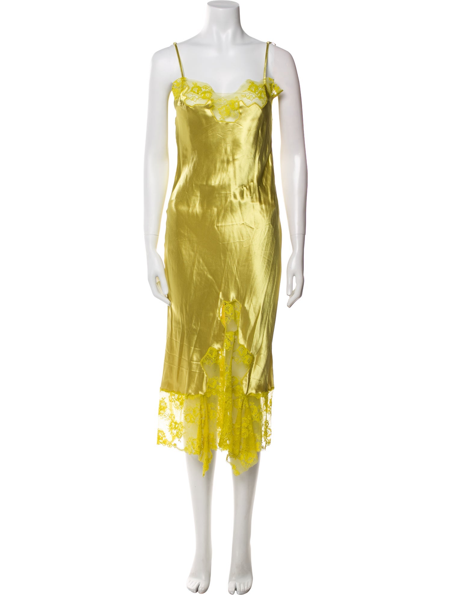 Collina Strada Square Neckline Knee-Length Dress