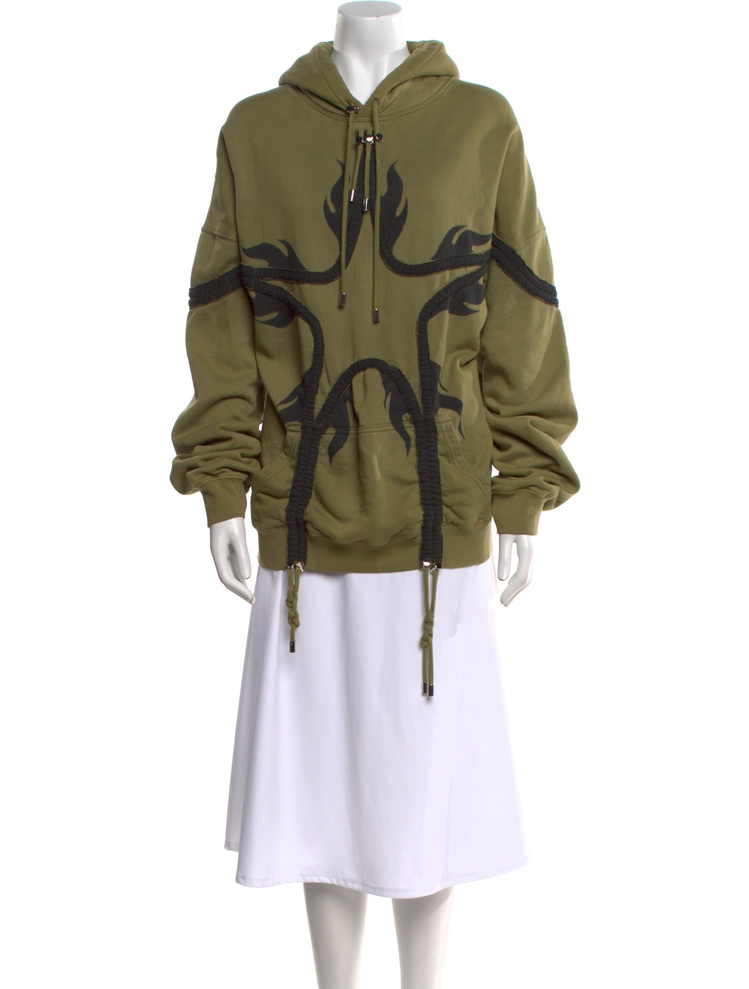 Collina Strada Graphic Print Mock Neck Sweatshirt