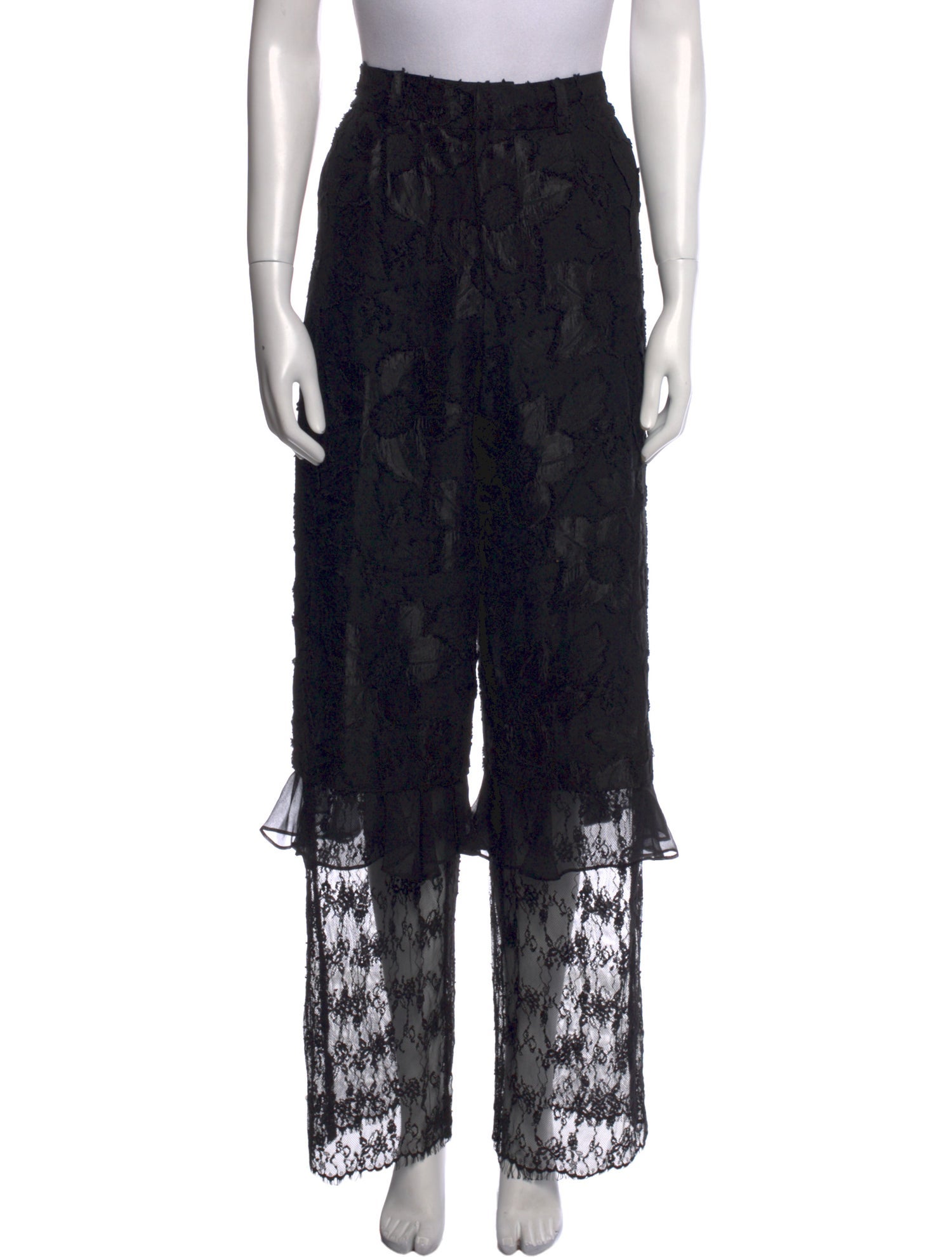 Collina Strada Lace Pattern Wide Leg Pants