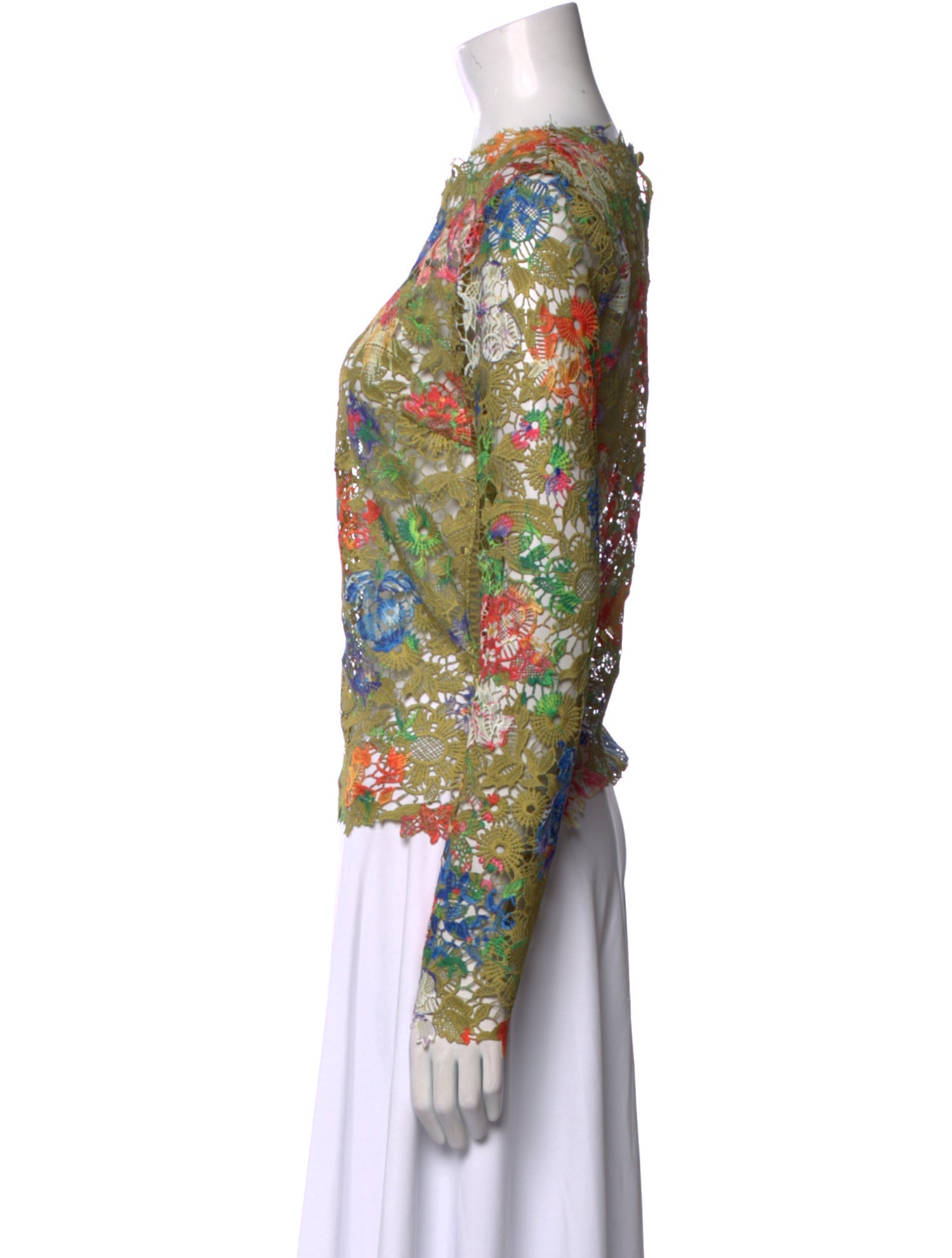 Collina Strada Floral Print Bateau Neckline Blouse