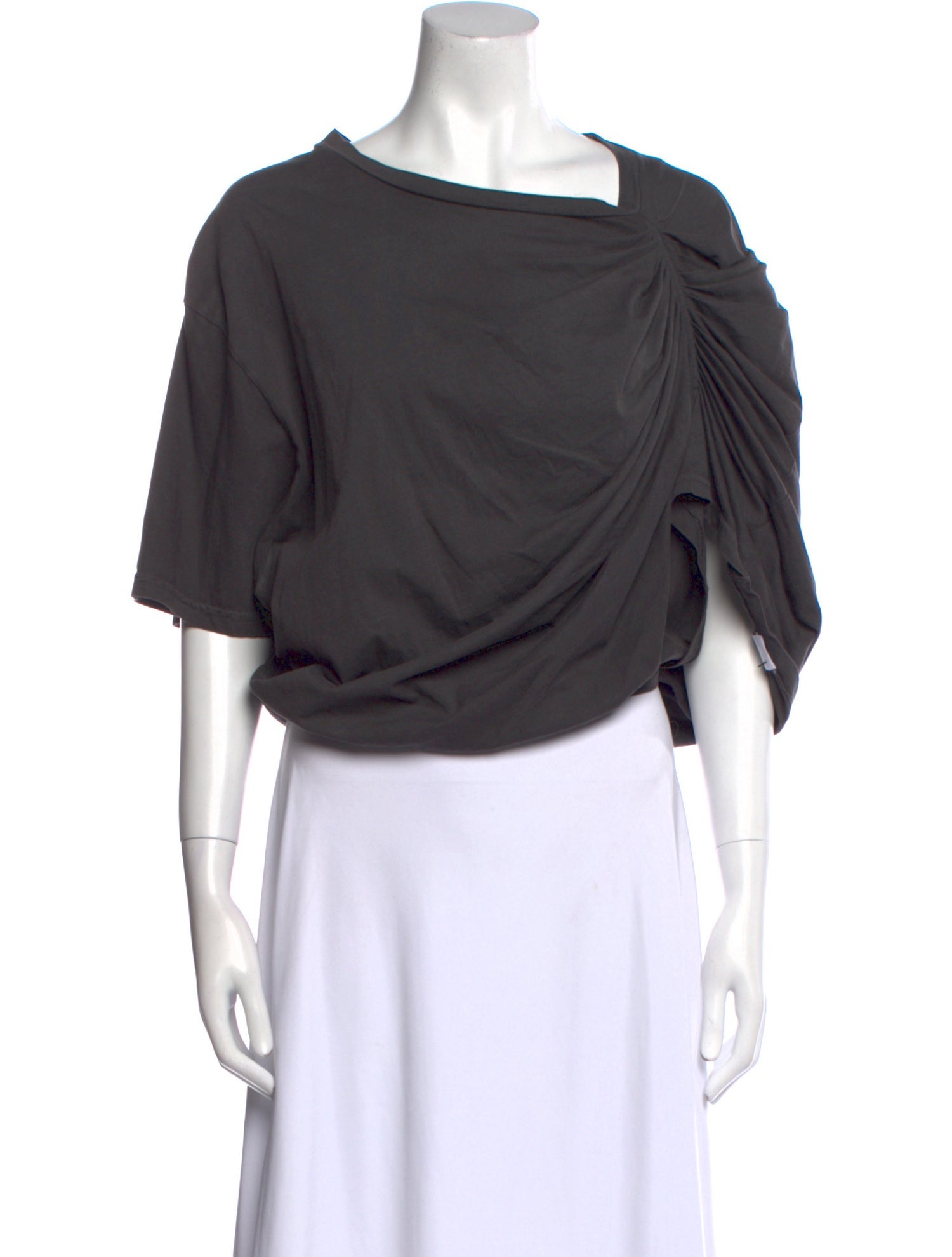 Collina Strada Bateau Neckline Short Sleeve Crop Top