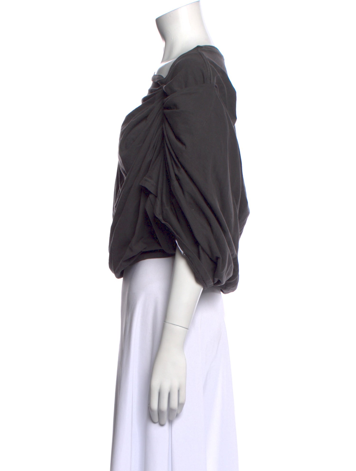 Collina Strada Bateau Neckline Short Sleeve Crop Top