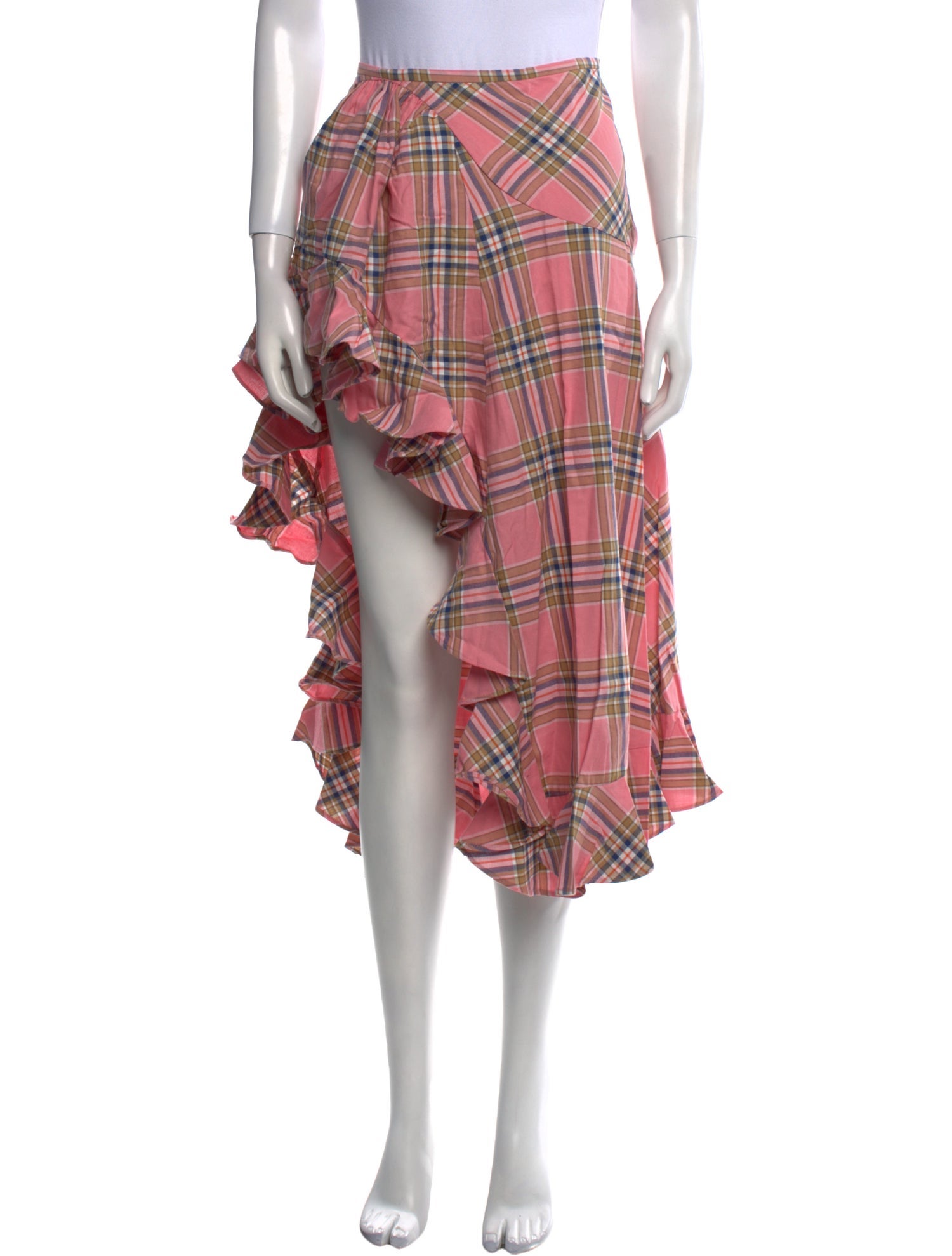Collina Strada Plaid Print Knee-Length Skirt w/ Tags