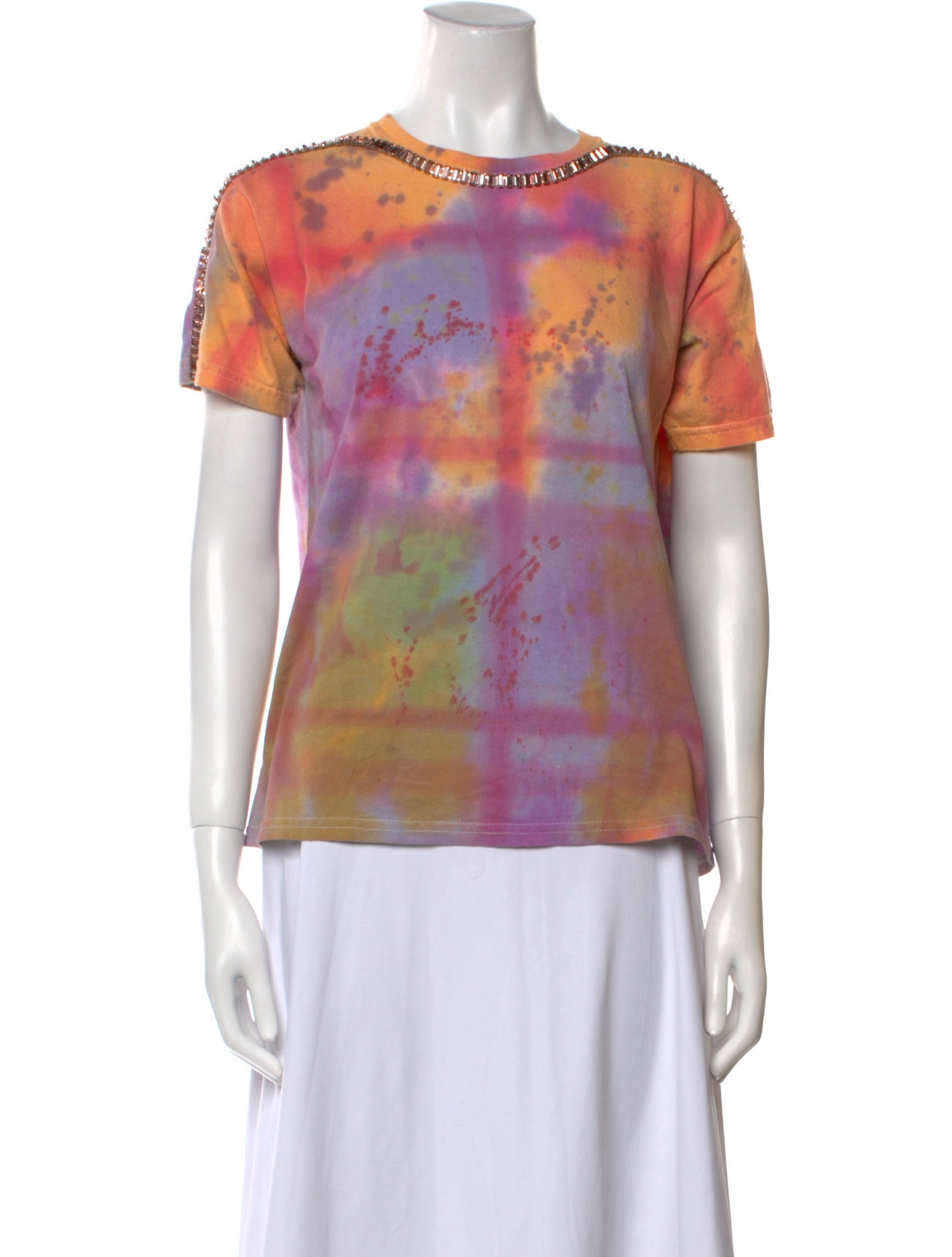 Collina Strada Tie-Dye Print Bateau Neckline T-Shirt
