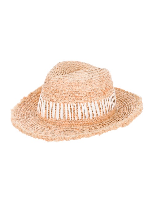 Tracy Watts Raffia Wide Brim Sunhat Tan