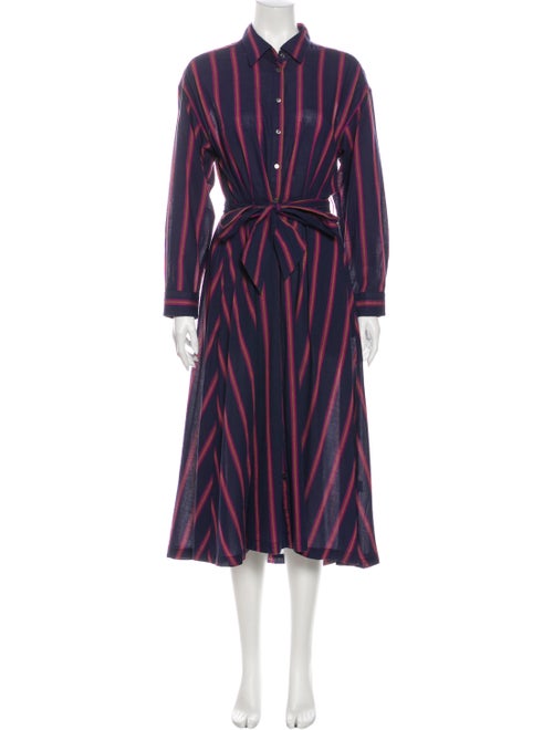 Xirena Striped Long Dress Blue