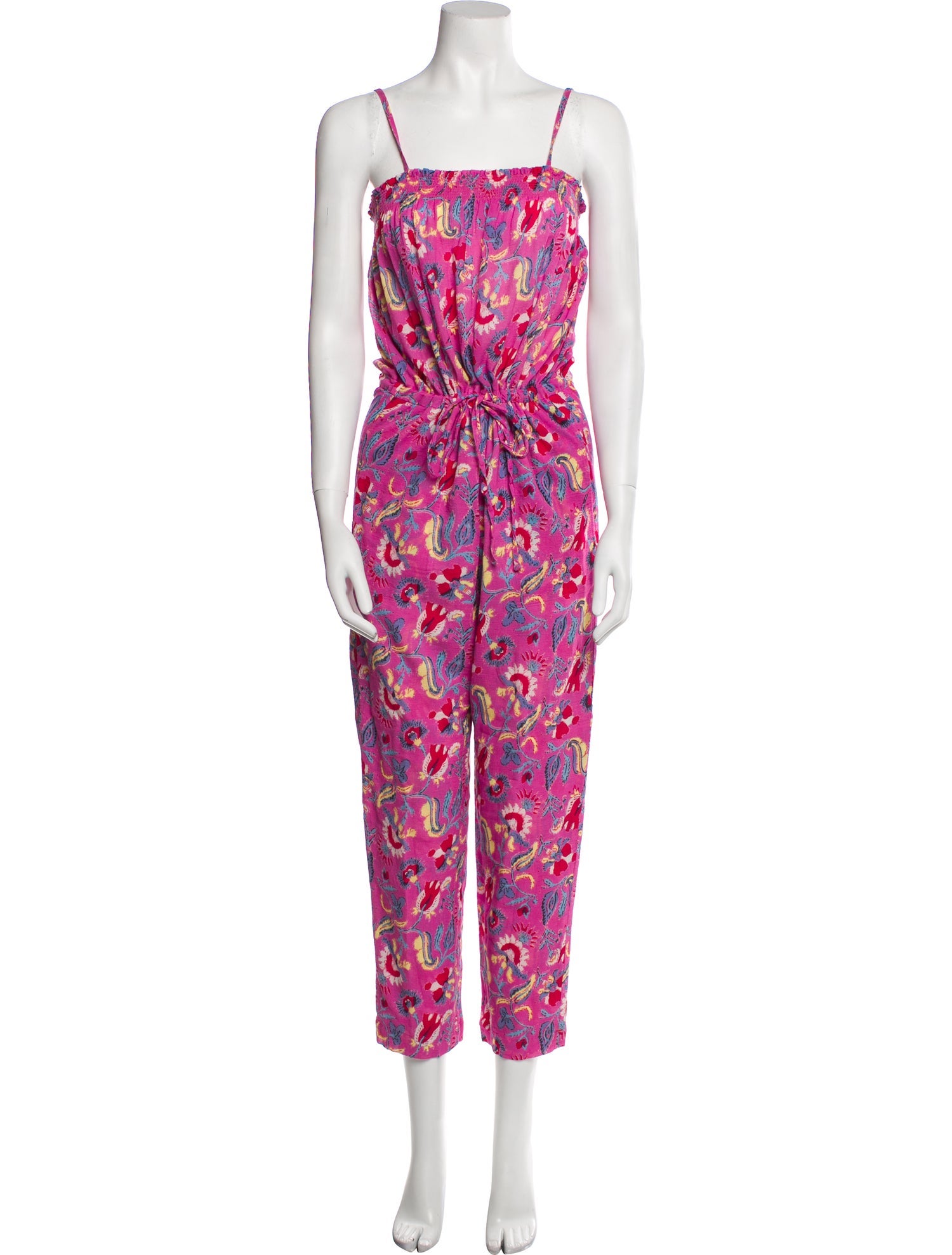 Xirena Floral Print Square Neckline Jumpsuit