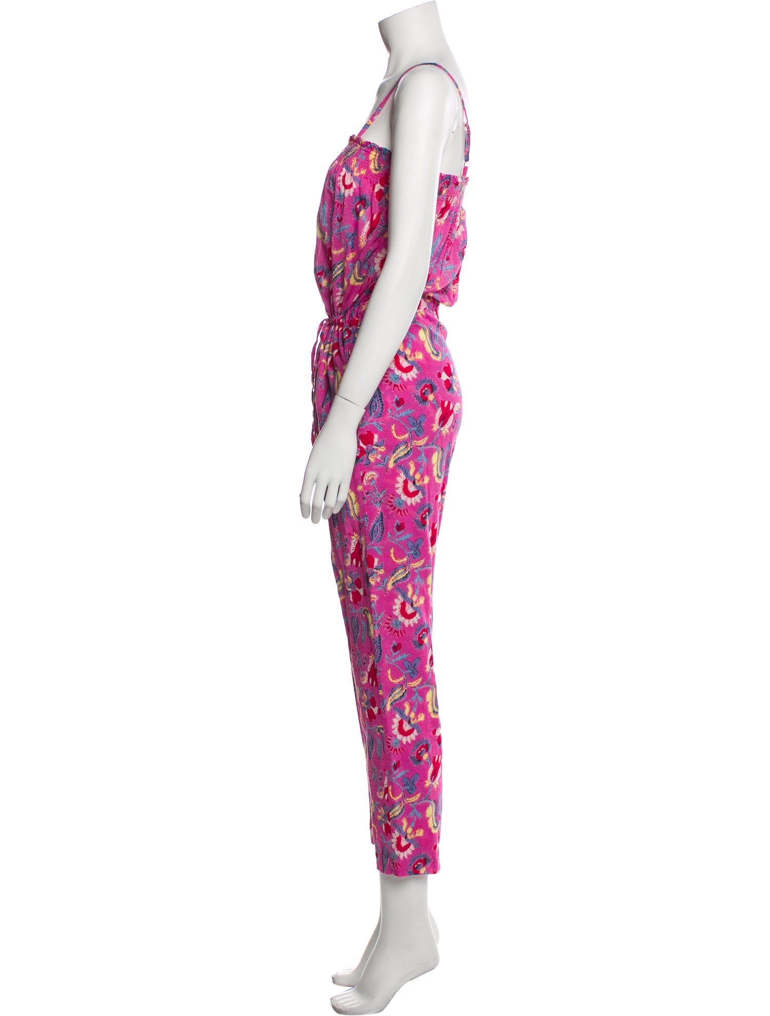 Xirena Floral Print Square Neckline Jumpsuit
