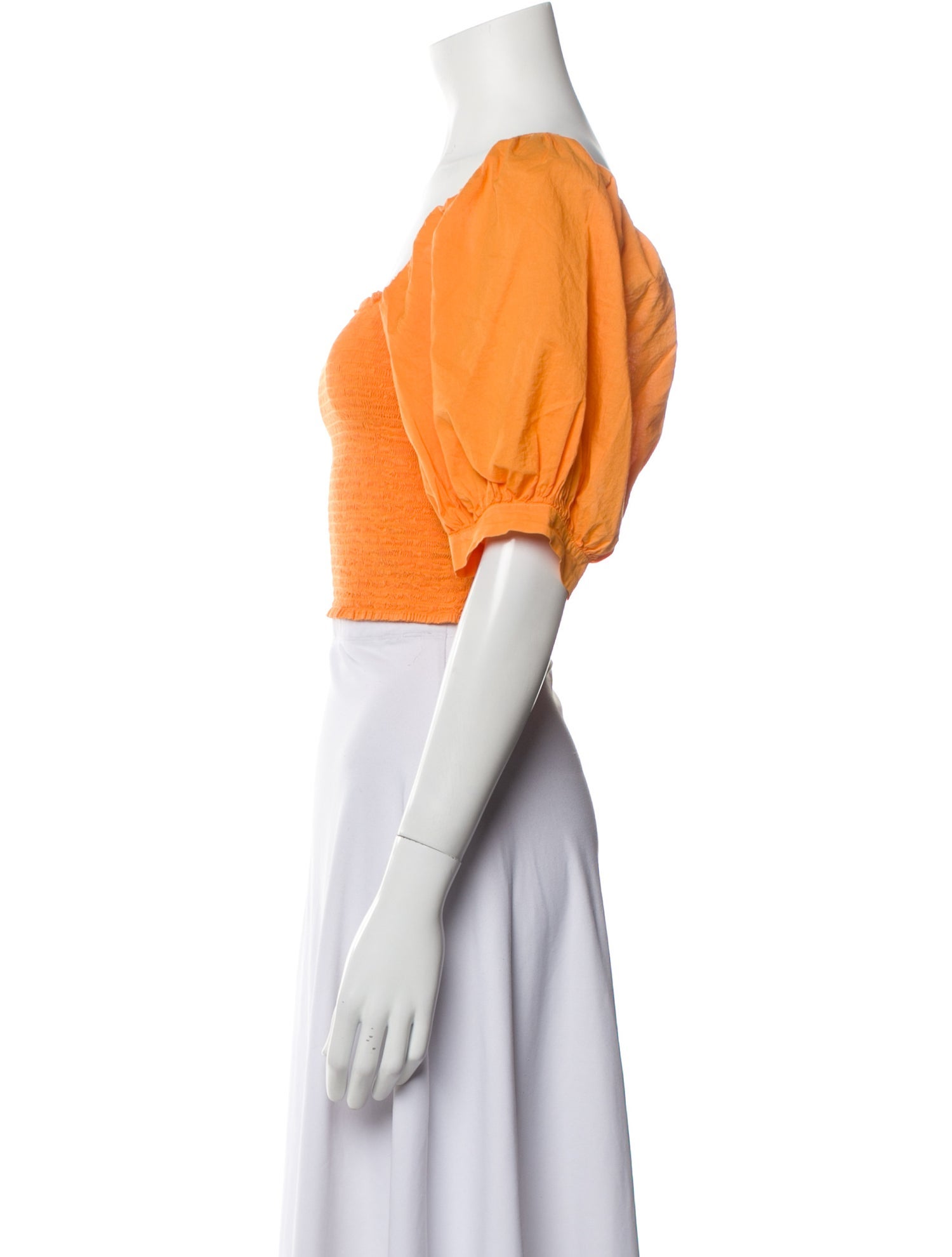 Xirena Square Neckline Short Sleeve Crop Top