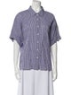 Xirena Plaid Print Short Sleeve Button-Up Top