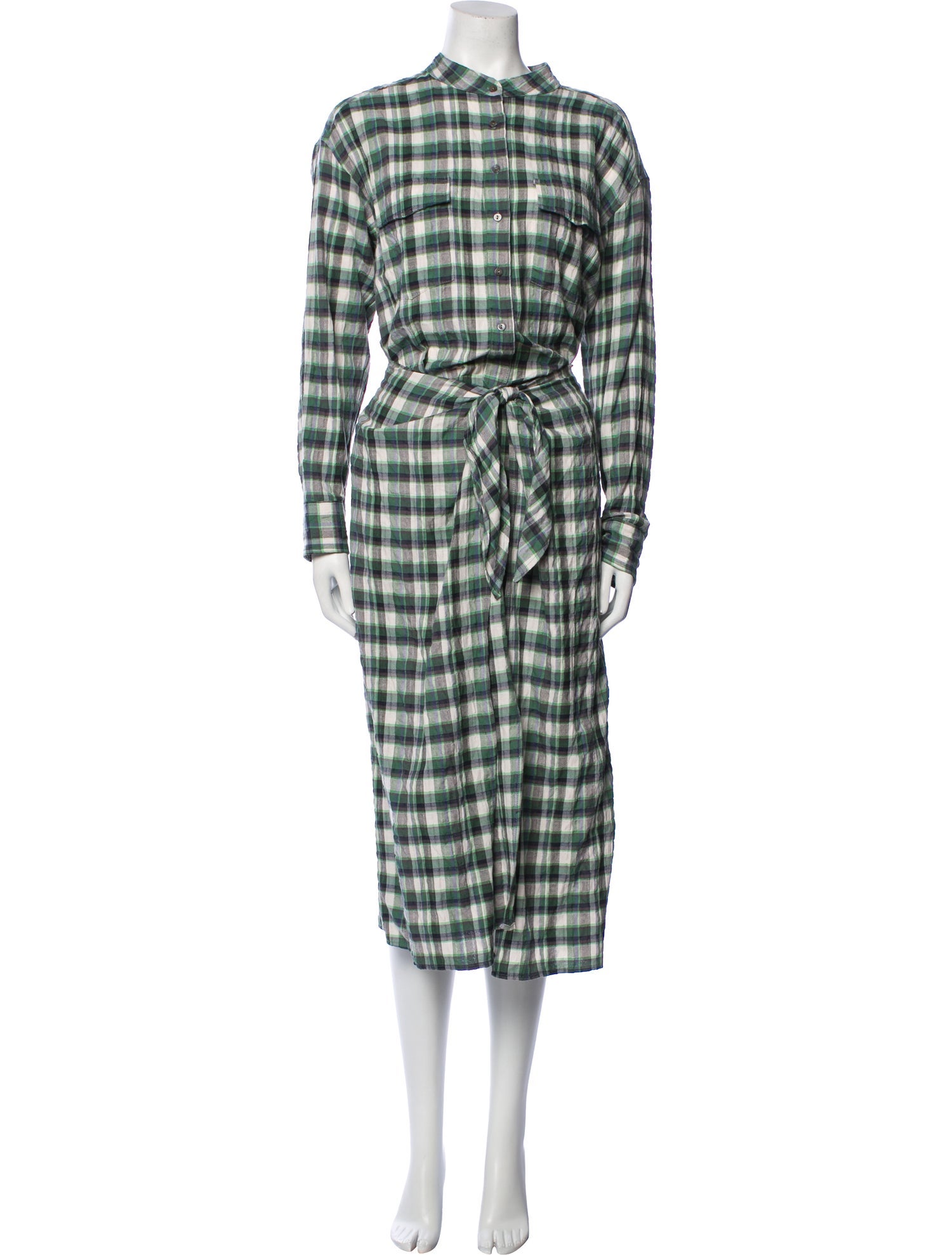 Xirena Plaid Print Long Dress