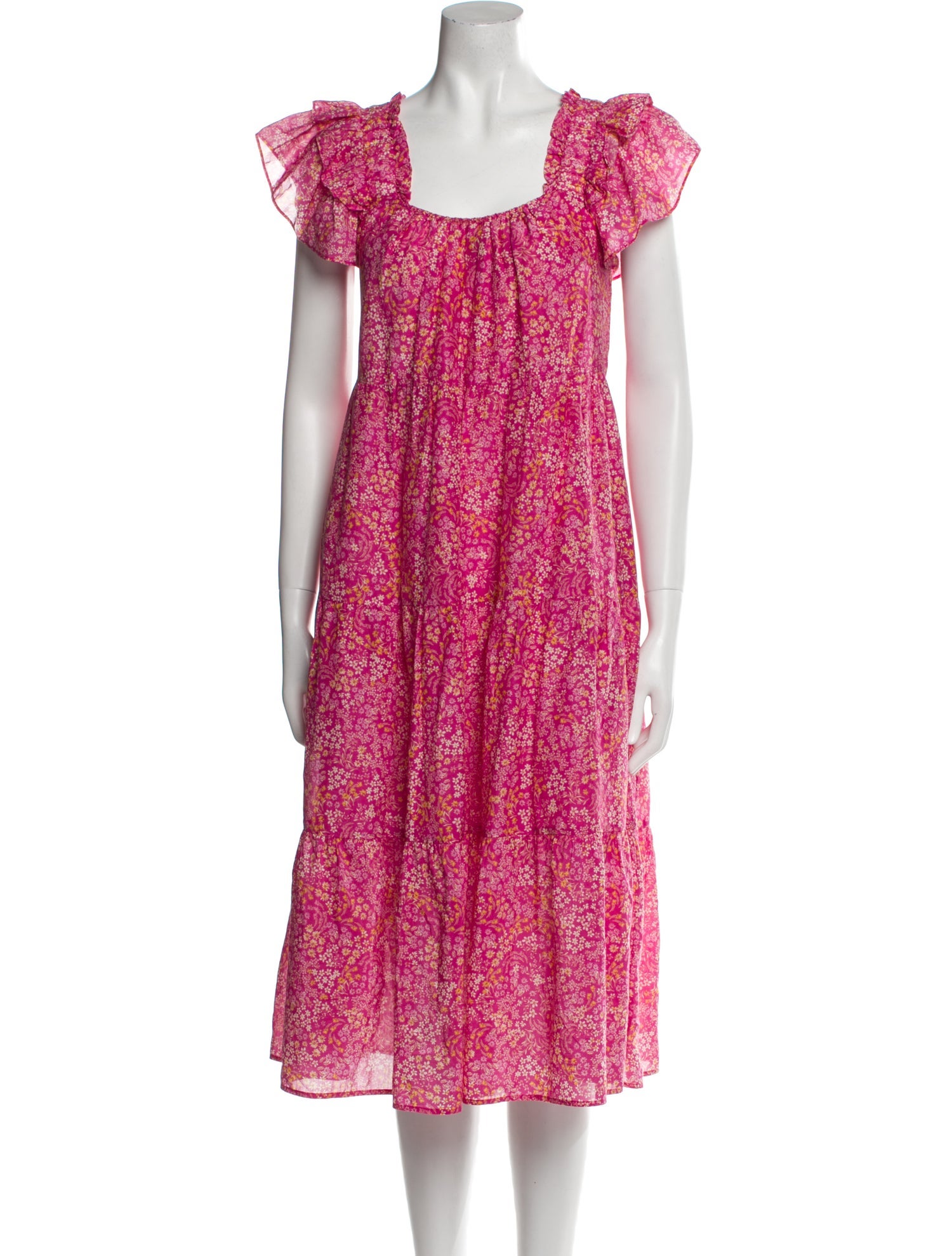 Xirena Floral Print Midi Length Dress