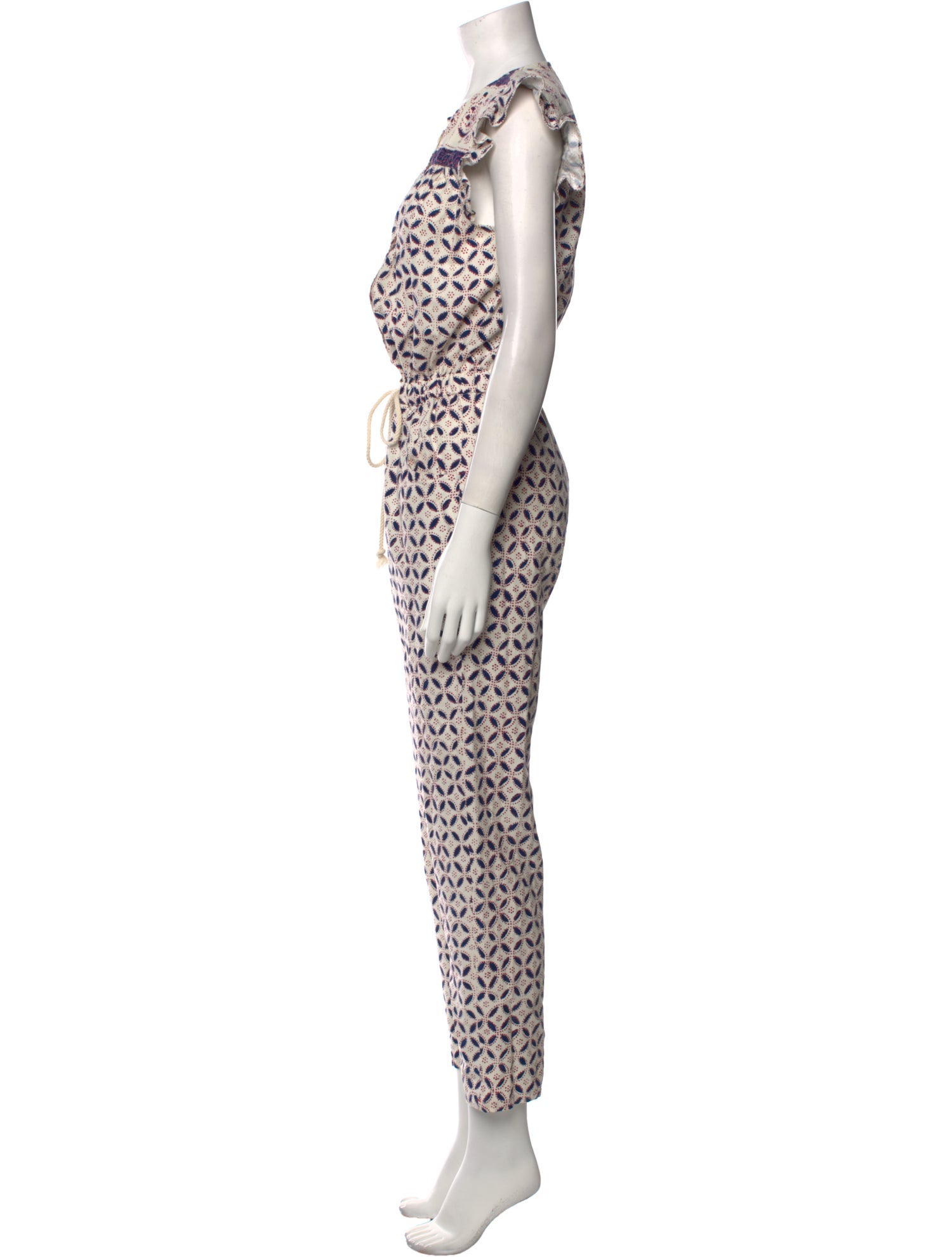 Xirena Printed Crew Neck Jumpsuit