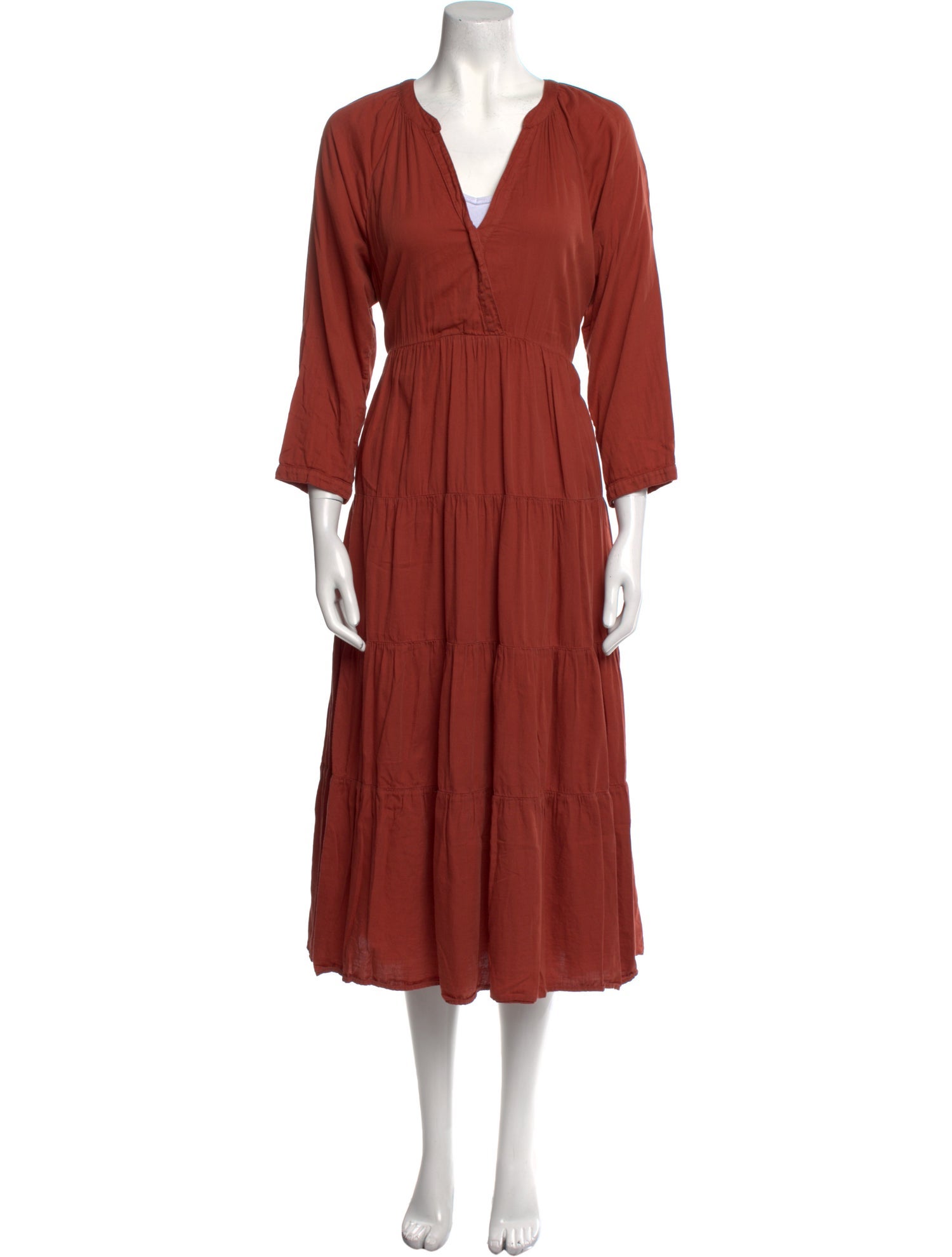 Xirena V-Neck Midi Length Dress