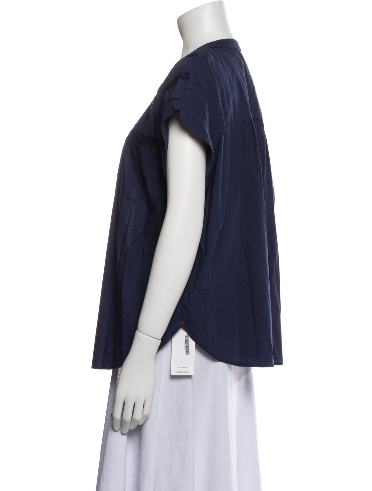 Xirena V-Neck Short Sleeve Blouse